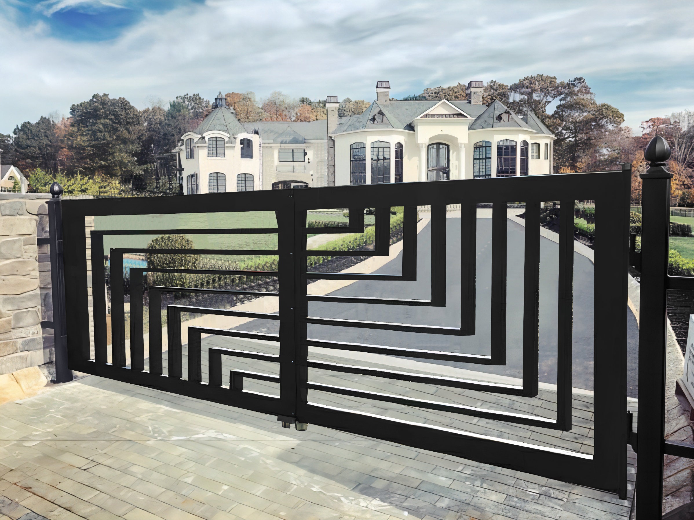 Gate Style Safety Railing Steel Gates in UAE: Durable and Stylish Solutions | Topnotch Steels and ...